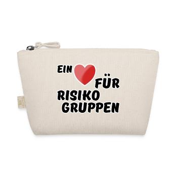 Risikogruppe Spruch Nächstenliebe Herz Virus - Bio-Täschchen - Natur - Vorne