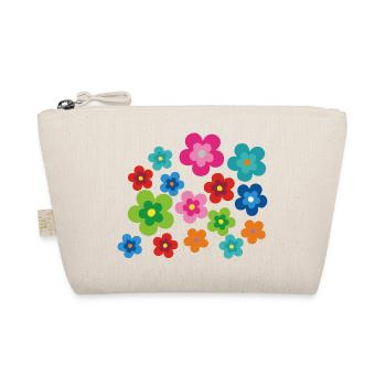 Hippie Blumen Flower Power Geschenk 70er Love - Bio-Täschchen - Natur - Vorne