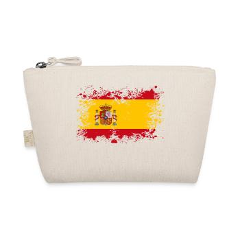 Spanien Flagge Flecken klecksen Geschenkidee - Bio-Täschchen - Natur - Vorne