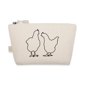 Hühner Hennen Huhn Federvieh Geflügel - Bio-Täschchen - Natur - Vorne