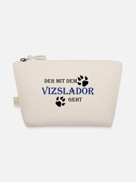 Der mit dem Vizslador geht - Bio-Täschchen - Natur - Vorne