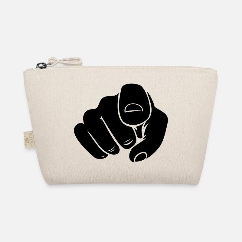 Zeigen Hand Finger Bio-Täschchen