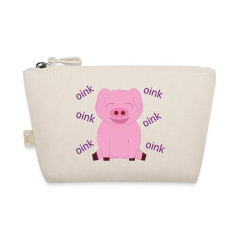 Schweinchen Schwein Sau Kind - Bio-Täschchen - Natur - Vorne