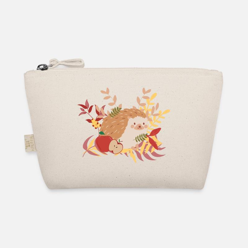 Autumn Hedgehog - Organic Pouch - nature