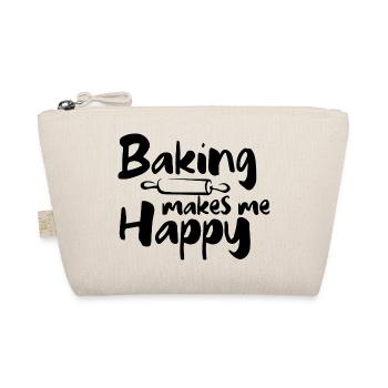 Backen macht mich glücklich Bäcker Torte Spaß - Bio-Täschchen - Natur - Vorne