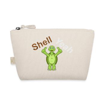 Shell Yeah Tortoise Turtle - Organic Pouch - nature - Front