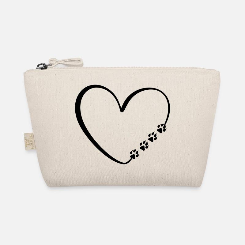 Chien Chat Pattes Coeur Saint Valentin Trousse biologique