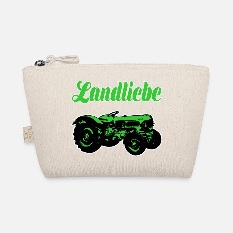 Landliebe Traktor Grasgrün - Bio-Täschchen - Natur