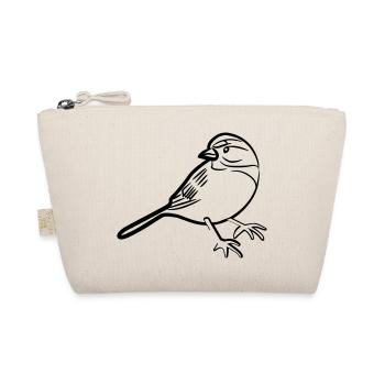 Spatz-Illustration - Bio-Täschchen - Natur - Vorne