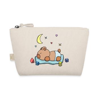 ours en peluche garçon garçon dormir bleu dessin mignon - Trousse biologique - nature - Devant