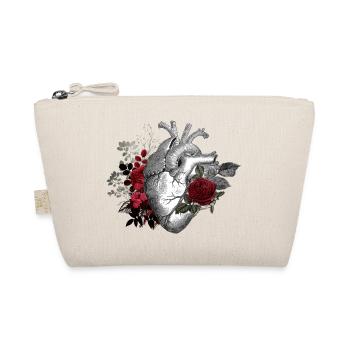 Rétro vintage avec un design en cœur - Trousse biologique - nature - Devant
