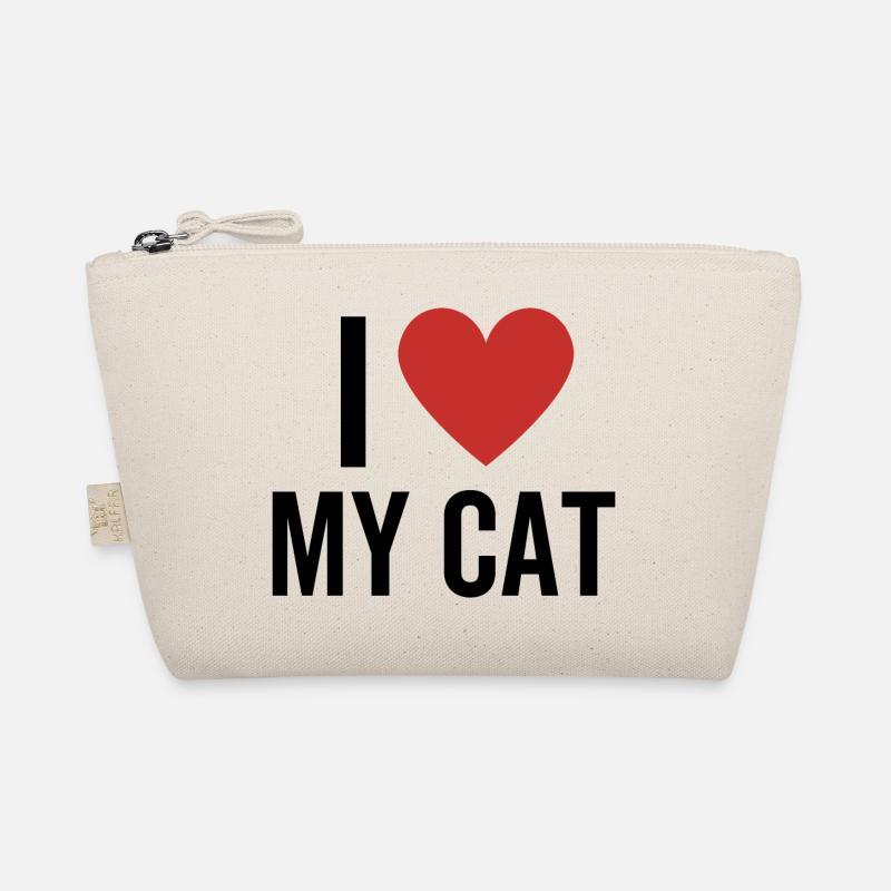 I Love My Cats - Bio-Täschchen - Natur