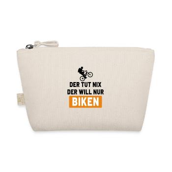 Der tut nix, der will nur Biken! - Bio-Täschchen - Natur - Vorne