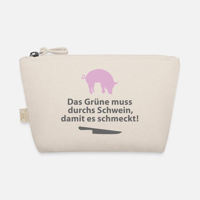 Das Grüne muss durchs Schwein, damit es schmeckt! - Bio-Täschchen - Natur