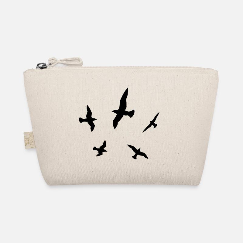 Silhouette mit Seemöwen Bio-Täschchen