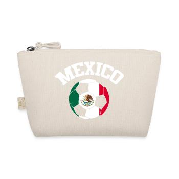 Mexiko Fußball Mexikanische Fußball Flagge - Bio-Täschchen - Natur - Vorne
