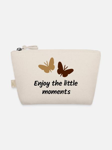 Enjoy the little moments (Schmetterlinge) - Bio-Täschchen - Natur - Vorne