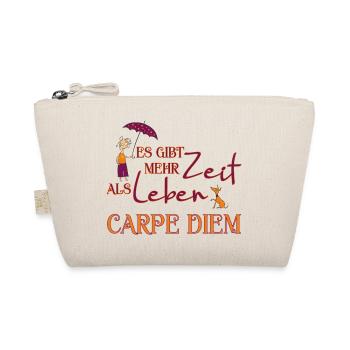 Es gibt mehr Zeit als Leben - CARPE DIEM 1 - Bio-Täschchen - Natur - Vorne
