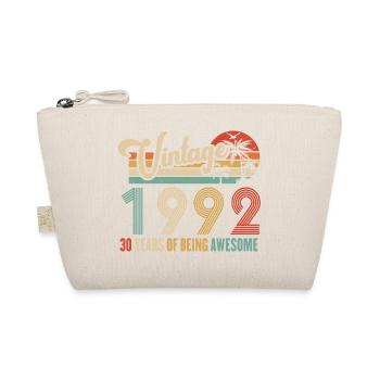 Vintage 1992 Anniversary 30 years to be Awesome - Organic Pouch - nature - Front