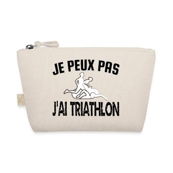 je peux pas j'ai triathlon - Trousse biologique - nature - Devant