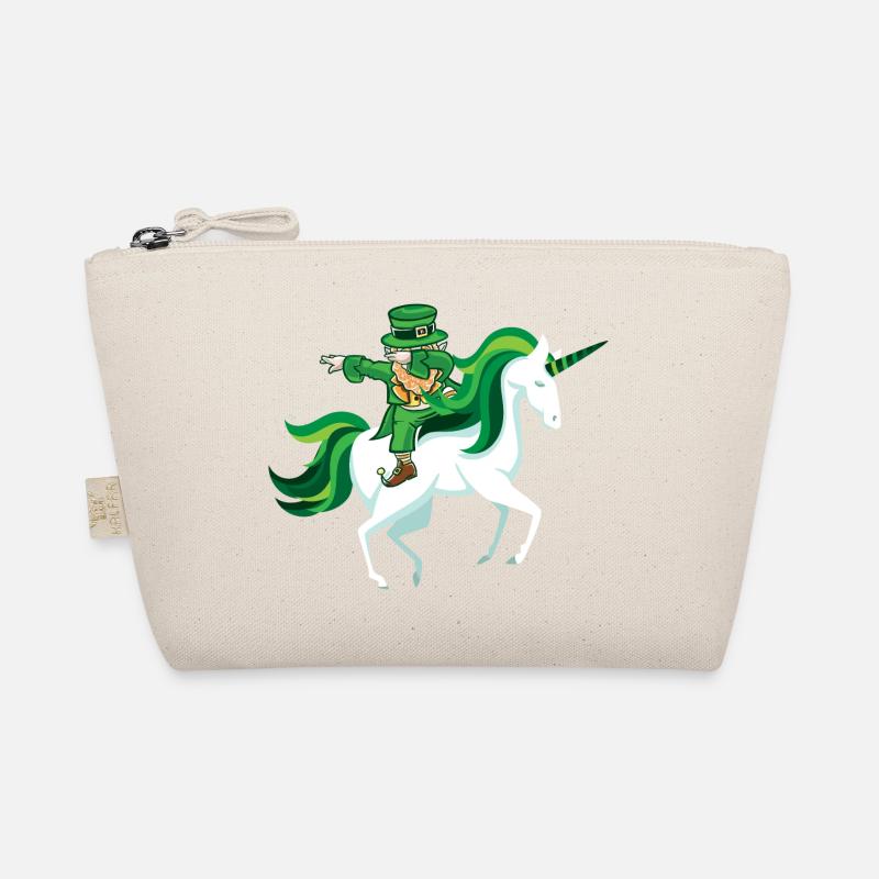 St. Patrick's unicorn dab leprechaun gift funny Organic Pouch