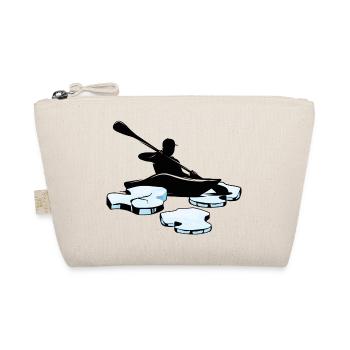 ice canoeing ice canoeist ice canoe ice paddling canoe - Organic Pouch - nature - Front