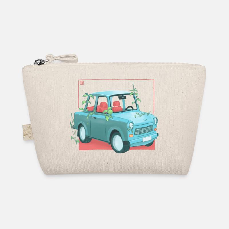 Trabi mit Pflanzen - Bio-Täschchen - Natur