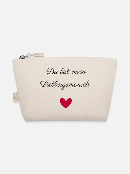 Lieblingsmensch Mama Papa Schwester Bruder Freund - Bio-Täschchen - Natur - Vorne