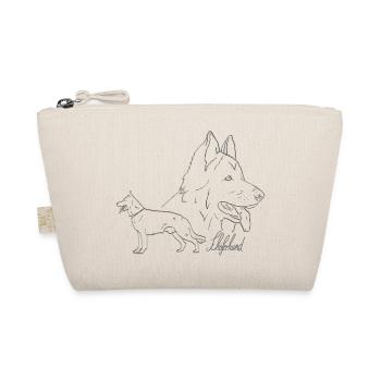 Schäferhund mit Schriftzug - Bio-Täschchen - Natur - Vorne