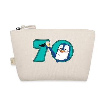 70 Years Anniversary Penguin - Organic Pouch - nature - Front
