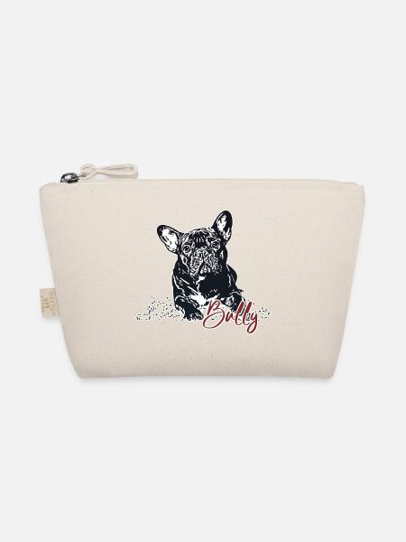 Bully - süße französische Bulldogge - Bio-Täschchen - Natur