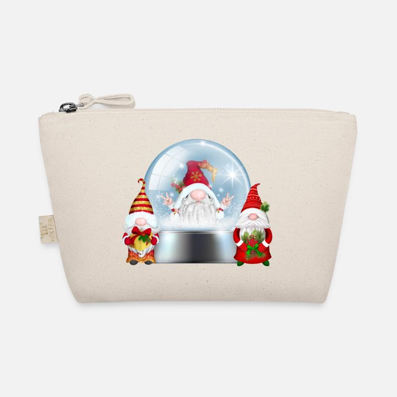 Snowglobe Santa Gnomes Cheer Organic Pouch