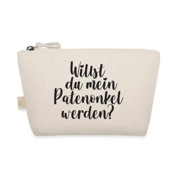 Patenonkel Frage Geschenk Pate Onkel - Bio-Täschchen - Natur - Vorne