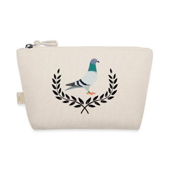 Pigeon with laurel wreath - Organic Pouch - nature - Front