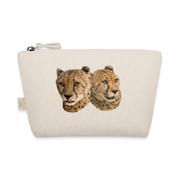 Cheetah Head, Front, Side, Natural - Organic Pouch - nature - Front
