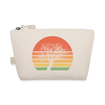 A beautiful tree in retro vintage sunset - Organic Pouch - nature - Front