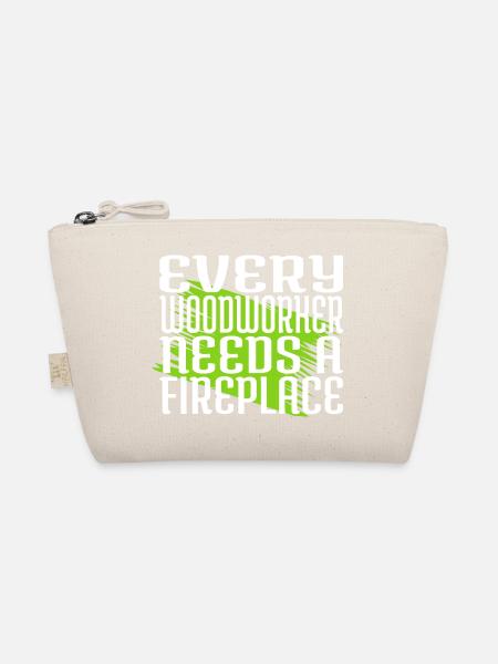 forest work felling birthday gift tree - Organic Pouch - nature - Front
