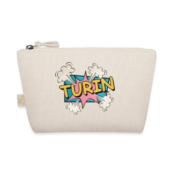 Turin Torino Italien Stadt Schrift Pop Art Comic - Bio-Täschchen - Natur - Vorne