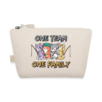 team family cat fishing dog sport funny party - Organic Pouch - nature - Front