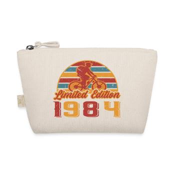Cyclist Cyclist Mountain bike birthday 1984 - Organic Pouch - nature - Front