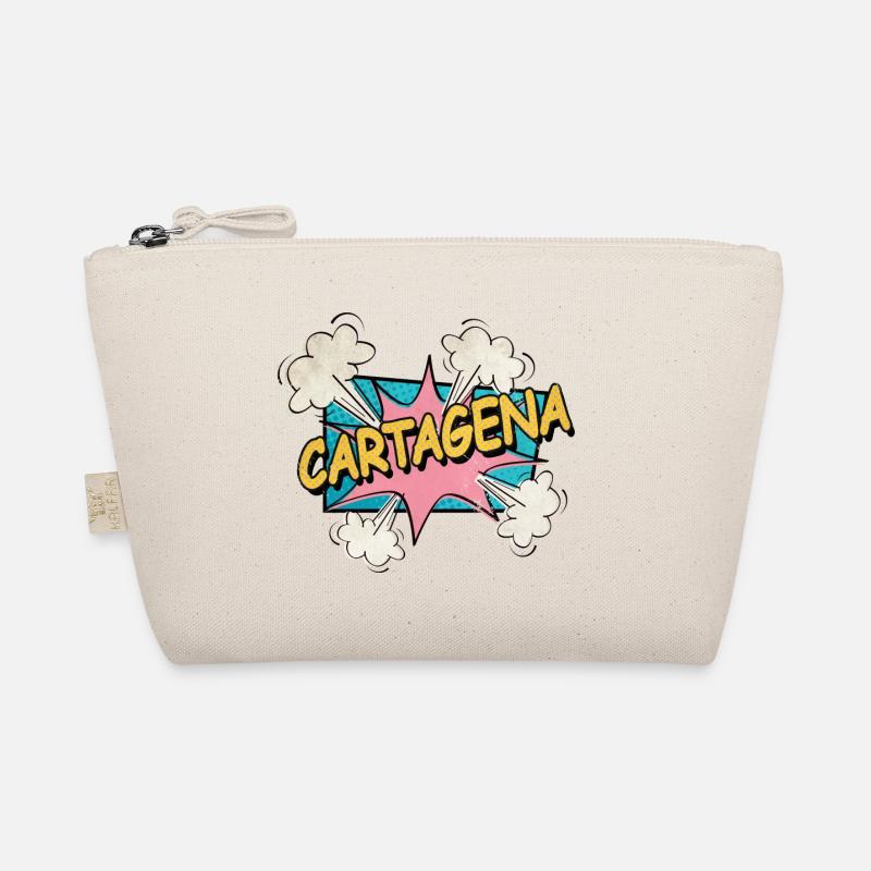 Carthagène Espagne City Font Pop Art Comic Trousse biologique