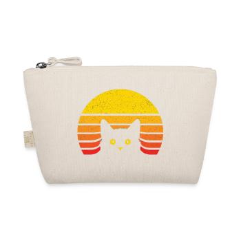 Katzensilhouette in der Retro-Sonne - Bio-Täschchen - Natur - Vorne