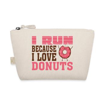 I Run Because I Love Donuts - Organic Pouch - nature - Front