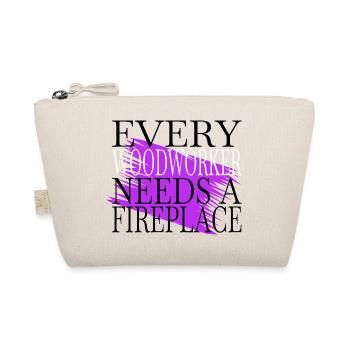 quote bday woodworking lumberjack - Organic Pouch - nature - Front