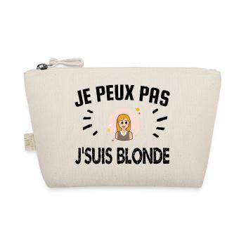 je peux pas je suis blonde - Trousse biologique - nature - Devant