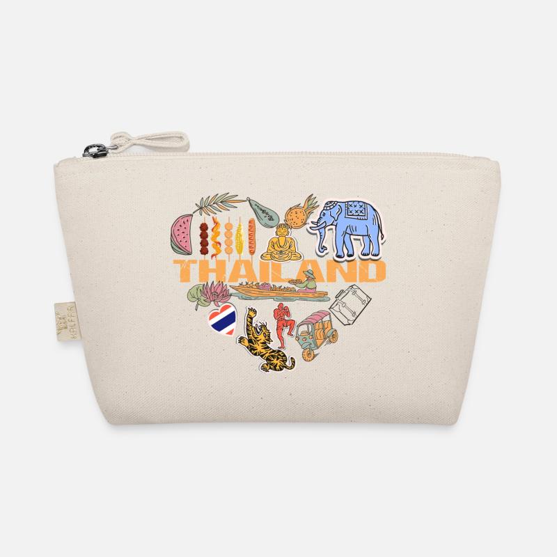 I love Thailand Emigration & Holidays - Organic Pouch - nature