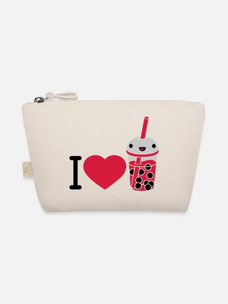 I Love Bubble Tea - Organic Pouch - nature - Front
