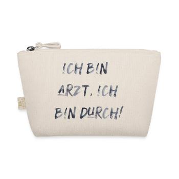 bin Arzt bin durch lustiger Spruch Beruf Schrift - Bio-Täschchen - Natur - Vorne