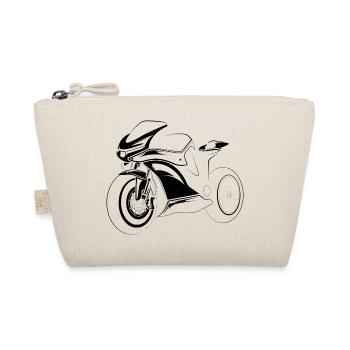 Motorcycle Illustration Icon Graphic Icon Logo - Organic Pouch - nature - Front