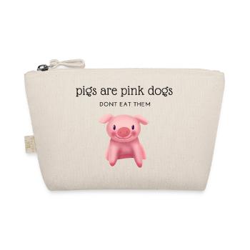 Pigs are pink dogs dont eat them! - Bio-Täschchen - Natur - Vorne